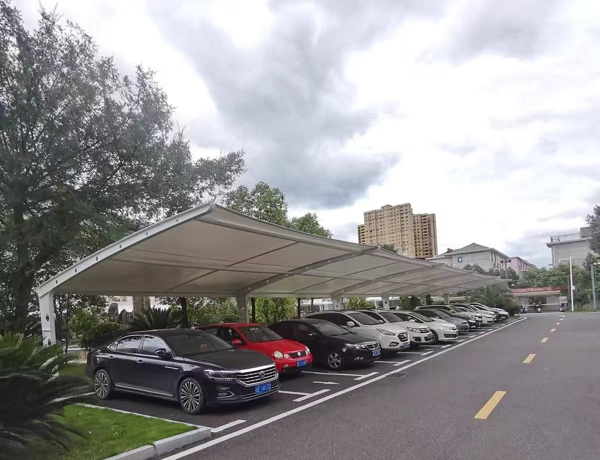 小区膜结构有哪些形式，回顾2025年新做的小区膜结构停车棚一览